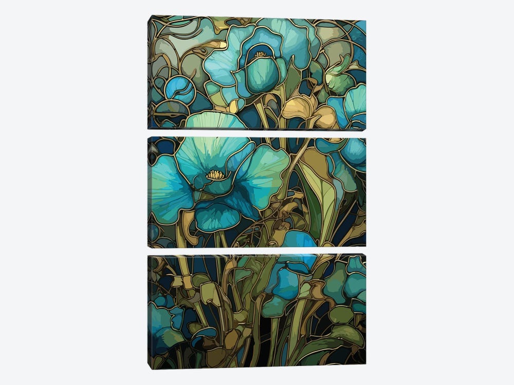 Gilded Flowers by Emmi Fox Designs 3-piece Canvas Artwork