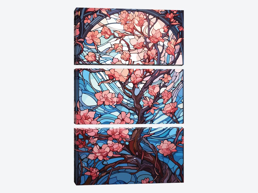 Sakura Flowers by Emmi Fox Designs 3-piece Canvas Art Print