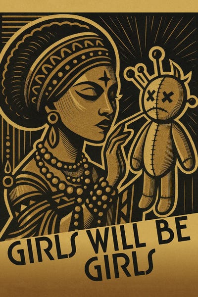 Girls Will Be Girls by Emmi Fox Designs framed canvas print