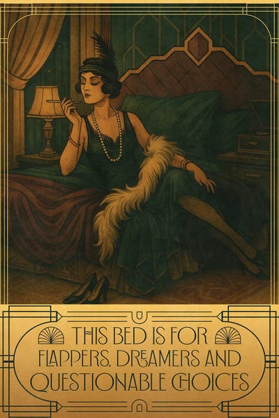 Smoking: This Bed Is For Flappers by Emmi Fox Designs