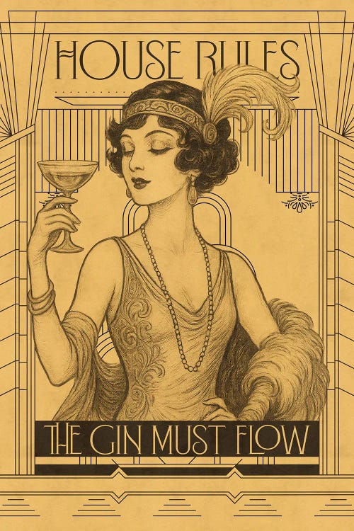 The Gin Must Flow by Emmi Fox Designs wall art