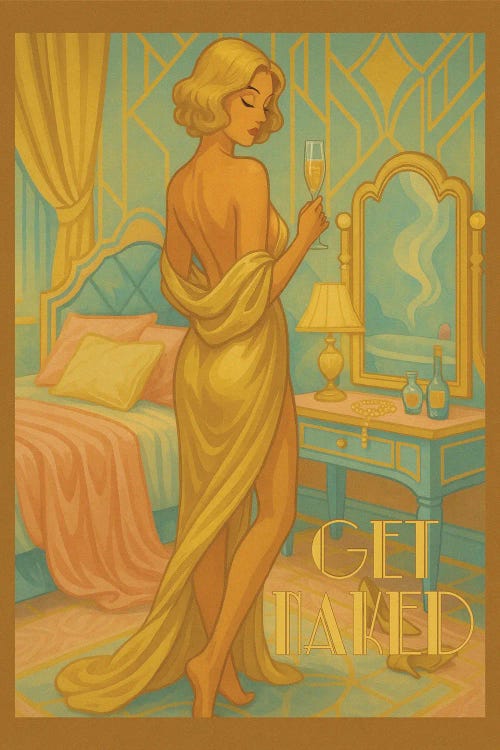 Get Naked Boudoir Art by Emmi Fox Designs wall art