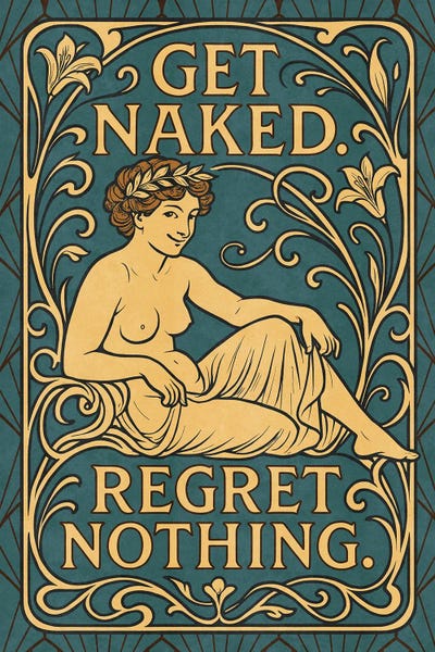 Art Deco: Get Naked, Regret Nothing II by Emmi Fox Designs