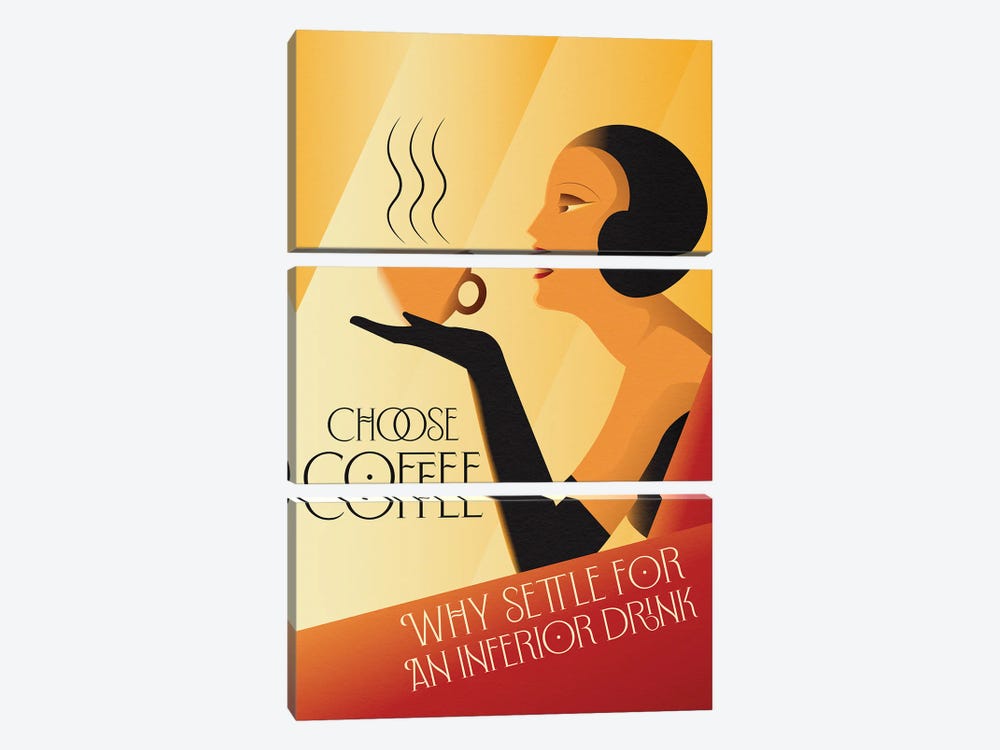 Choose Coffee by Emmi Fox Designs 3-piece Canvas Art Print