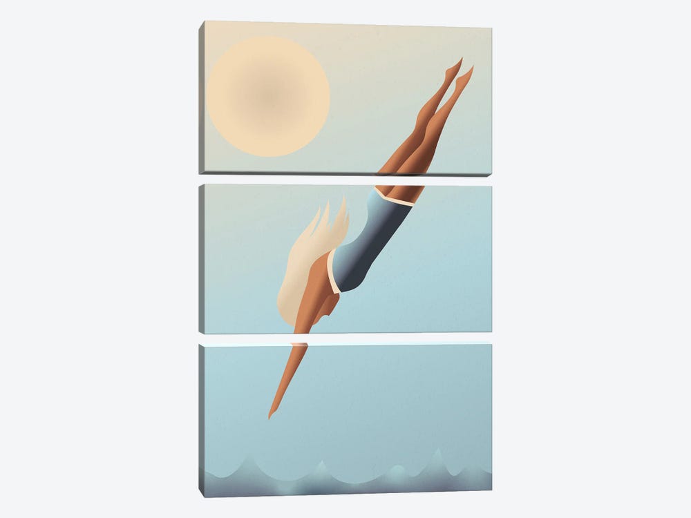 Diver by Emmi Fox Designs 3-piece Canvas Artwork