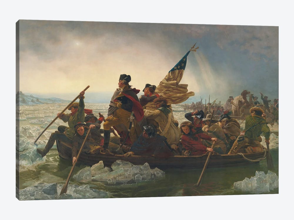 Washington Crossing The Delaware River (25th December 1776), 1851 by Emanuel Gottlieb Leutze 1-piece Canvas Art Print