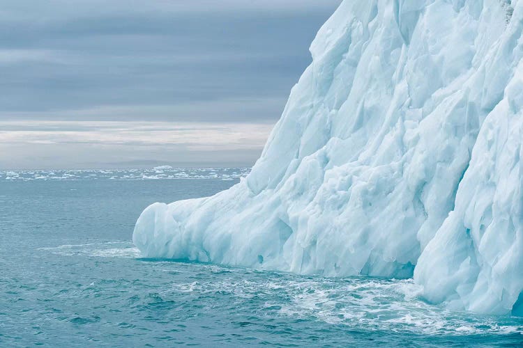 Svalbard, Nordaustlandet Island. Colorful Bits Of Ice Have Calved From The Glacier.