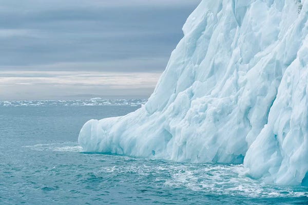 Ellen Goff: Svalbard, Nordaustlandet Island. Colorful Bits Of Ice Have Calved From The Glacier. by Ellen Goff