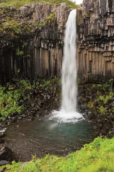 Iceland: Iceland, Skaftafell National Park, Svartifoss, Black Falls. by Ellen Goff