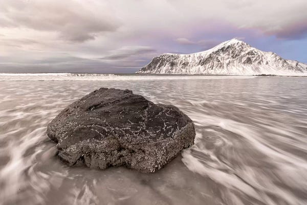 Norway: Norway, Lofoten. Beach on the southern coast of Moskenes Island yield beautiful patterns by Ellen Goff