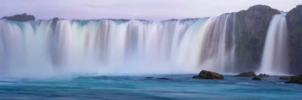 Iceland: Iceland, Godafoss Waterfall. The Waterfall Stretches Over 30 Meters With Multiple Small Waterfalls At The Edges. by Ellen Goff