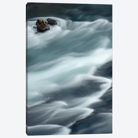 Iceland, Hraunfossar, Hvita River. The Hvita River Flow Quickly, Creating Patterns With A Slow Shutter Speed. Canvas Print #EGO97} by Ellen Goff Canvas Print