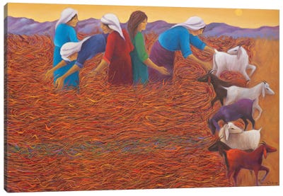 Time On Cropland Canvas Art Print - Farmer Art
