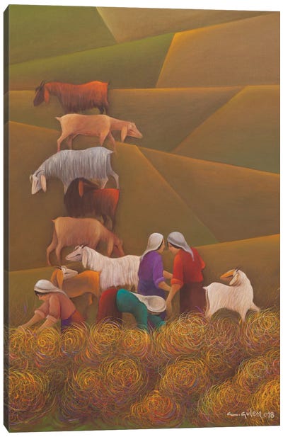 Autumn Canvas Art Print - Goat Art