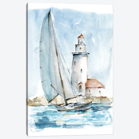 Sailing into The Harbor I Canvas Print #EHA1001} by Ethan Harper Canvas Art
