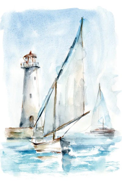 Sailing into The Harbor II by Ethan Harper art print