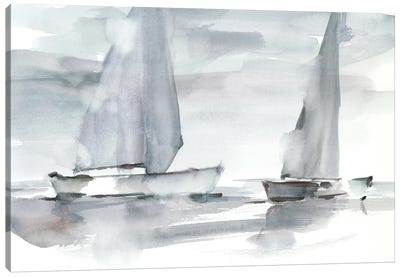 Misty Sails II Canvas Art Print - Lakehouse Décor