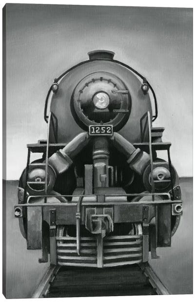 Vintage Train Canvas Art Print - Vintage Décor