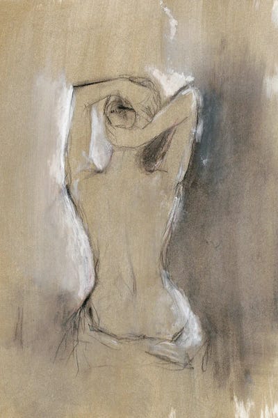 Bathroom Nudes: Embellished Contemporary Figure I by Ethan Harper