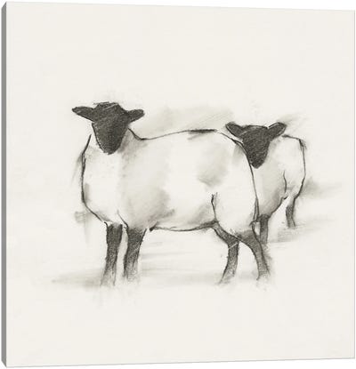 Folksie sheep I Canvas Art Print - Ethan Harper