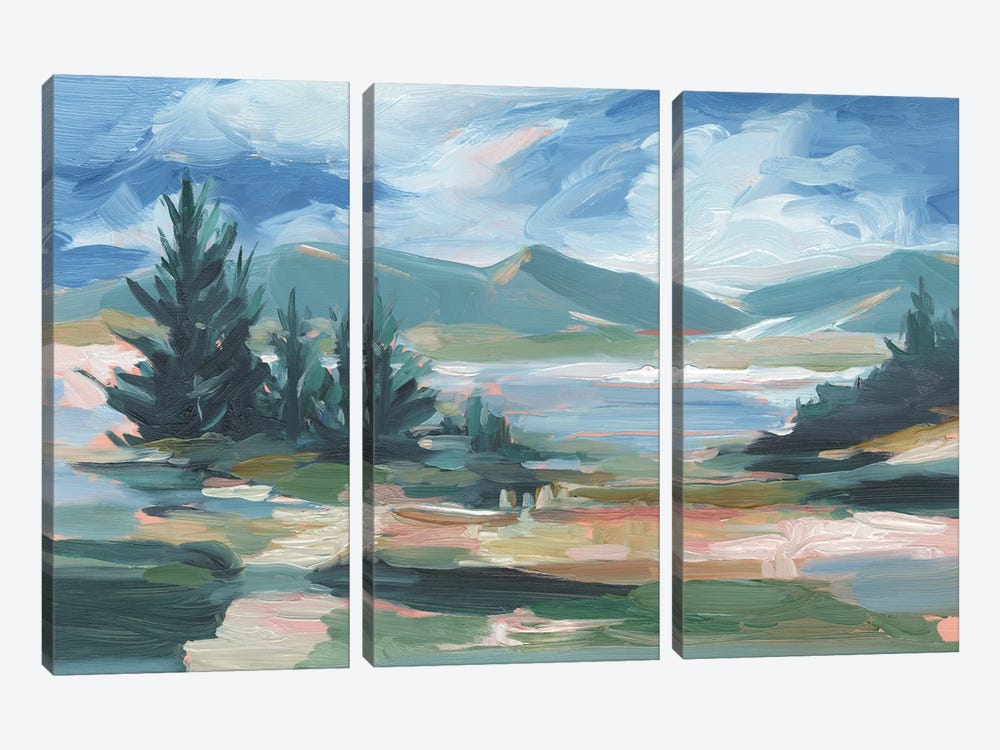 Pastel Lake View I by Ethan Harper 3-piece Canvas Wall Art
