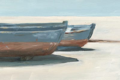Beached Blue Boats I by Ethan Harper art print