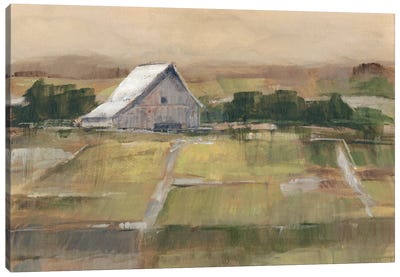 Rural Sunset II Canvas Art Print - Barns