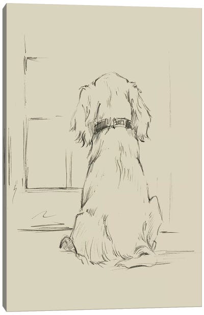Waiting For Master I Canvas Art Print - Animal Illustrations