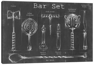 Bar Set Canvas Art Print - Equipment & Utensils 