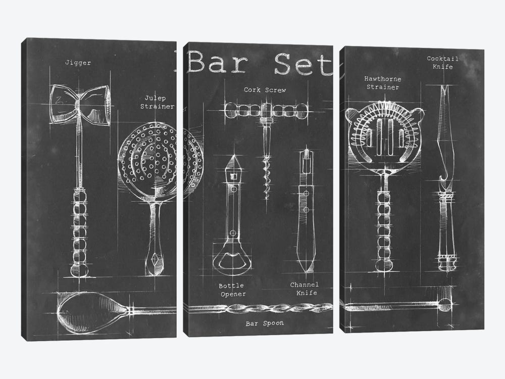 Bar Set by Ethan Harper 3-piece Art Print