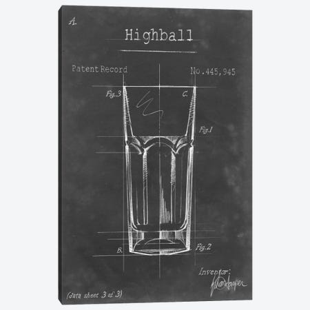 Barware Blueprint II Canvas Print #EHA16} by Ethan Harper Canvas Print