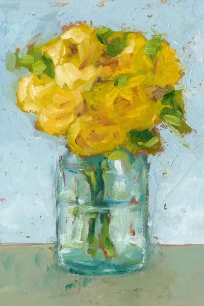 Pottery Still Life: Impressionist Floral Study III by Ethan Harper
