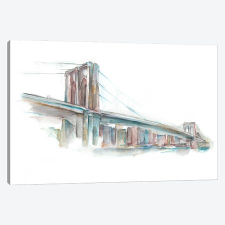 Watercolor Bridge Sketch II Canvas Print #EHA185} by Ethan Harper Canvas Art