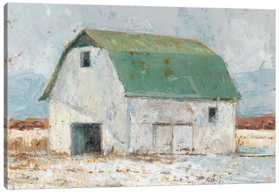 Whitewashed Barn II Canvas Art Print - Farm Art