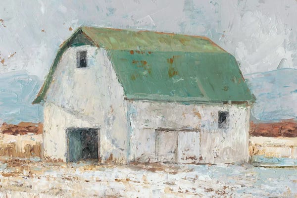 Barns: Whitewashed Barn II by Ethan Harper