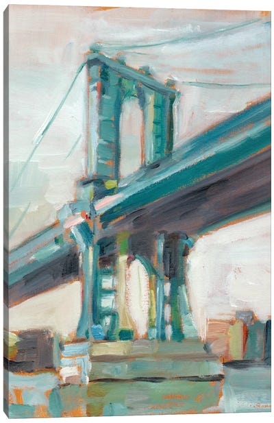 Contemporary Bridge I Canvas Art Print - Brooklyn Bridge