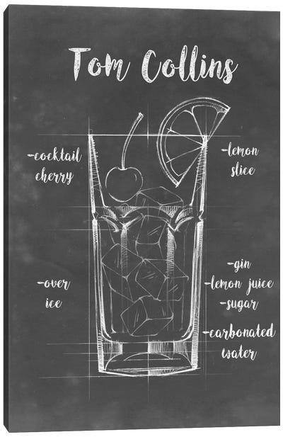 Mixology II Canvas Art Print - Food & Drink Blueprints