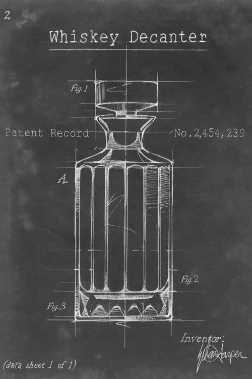 Barware Blueprint VII by Ethan Harper wall art