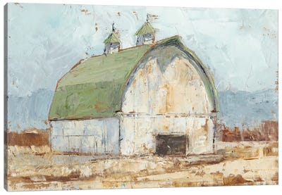 Whitewashed Barn III Canvas Art Print - Farm Art