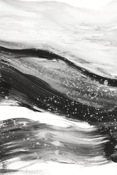 Black & White Minimalist Décor: Black Waves I by Ethan Harper