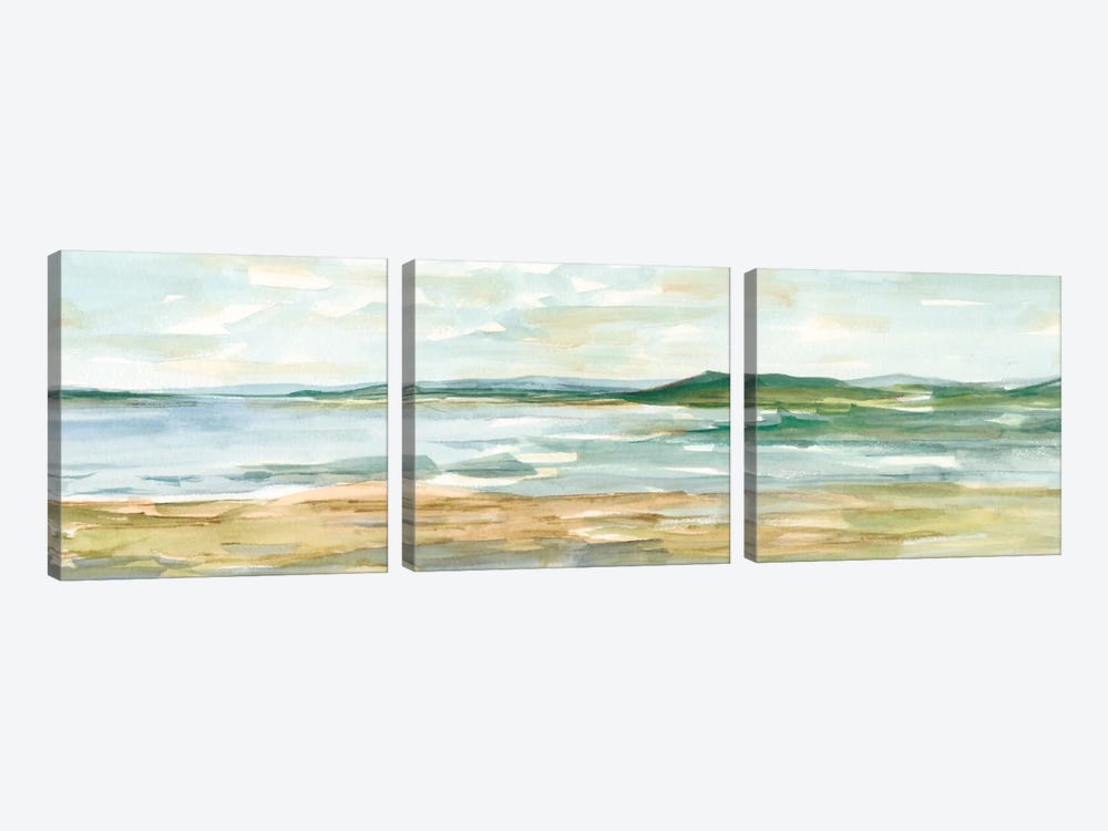 Panoramic Seascape I 3-piece Canvas Wall Art