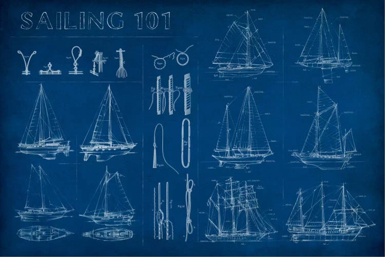 Sailing Infograph by Ethan Harper wall art