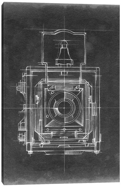 Camera Blueprints I Canvas Art Print - Electronics & Communication Blueprints