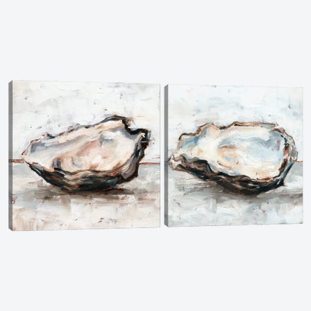 Oyster Study Diptych Canvas Print Set #EHA2HSET010} by Ethan Harper Art Print