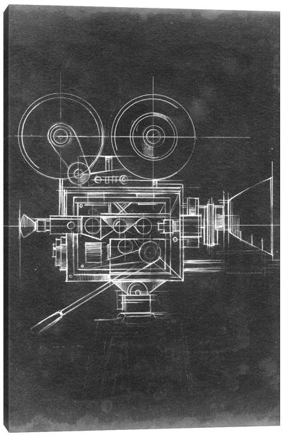 Camera Blueprints II Canvas Art Print - Electronics & Communication Blueprints