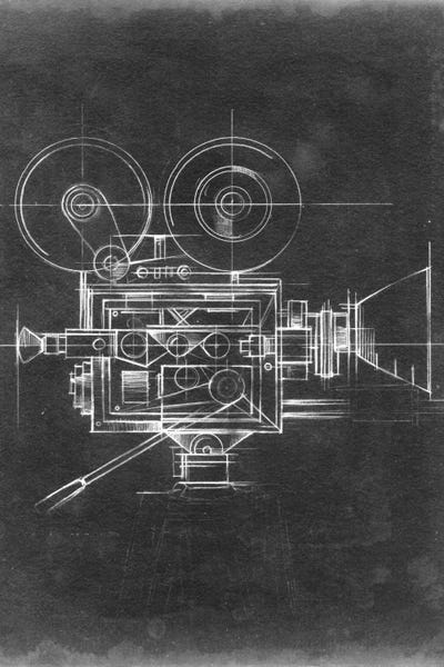 Large Black & White Art - Canvas Prints: Camera Blueprints II by Ethan Harper