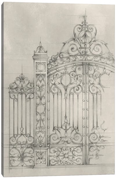 Iron Gate Design I Canvas Art Print - Gates