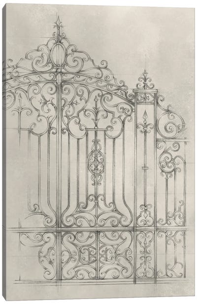 Iron Gate Design II Canvas Art Print - Gates