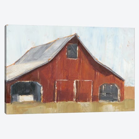 Rustic Red Barn I Canvas Print #EHA324} by Ethan Harper Canvas Art