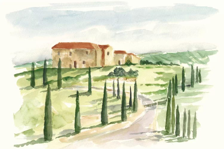 Watercolor Tuscan Villa I